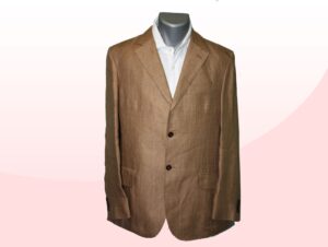 americana caballero hackett marronlineas frontal