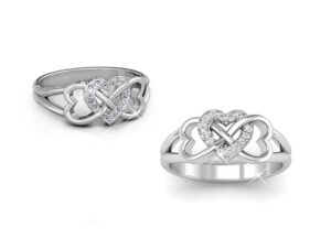anello heart swarovskielements heartinfinity frontal