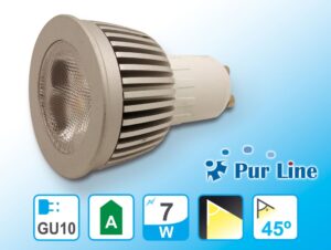 bombilla dicroica gu10 pur gu10 7w c frontal