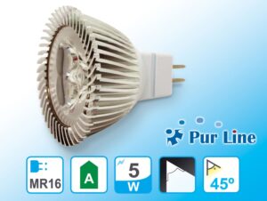 bombilla dicroica mr16 pur mr16 5w f frontal