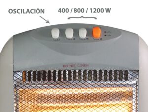 calefactor halogeno oscilante hal1200 frontal
