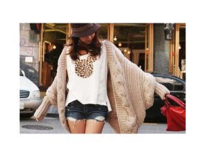 cardigan oversize fruncido chollitos frontal