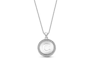 colgante banado swarovskielements inicialc frontal