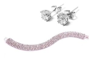 conjunto brazalete swarovskielements pendientes frontal