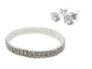 conjunto pulsera swarovskielements pendientes frontal