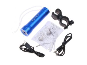 mini altavoz portatil mp3 linterna frontal