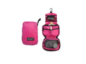 neceser plegable nylon neceserfucsia frontal