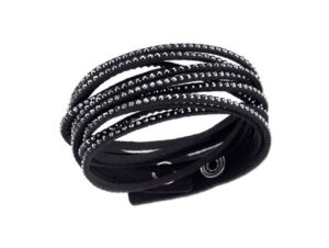 pulsera negra swarovskielements swarovski n frontal