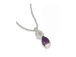 silvertone amethyst chollitos frontal