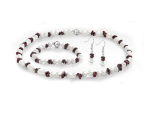 collar kyotopearl perlasgranates frontal