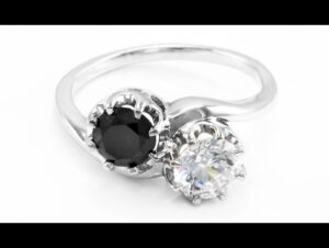 anillo plata swarovskielements twin20 frontal