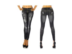 leggings effetto jeans legginsgrigio frontal