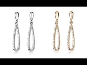 pendientes forma swarovskielements lagrimaoro frontal
