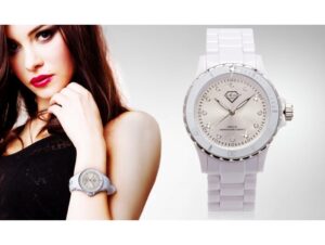 reloj unisex luxurycristal relojblanco frontal