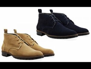 zapatos azules redfoot suedeboot43 frontal