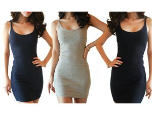 vestido algodon ajustado vestido frontal
