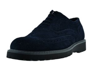 zapatos oxford ante 2590 azul 41 frontal
